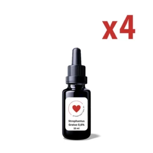 Zestaw 4 butelek nalewki strofantyny ponad 50 ml - 4x15 ml
